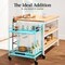 Best Choice Products 2-Tier Rolling Bar Cart Indoor/Outdoor w/ Storage Shelves, Wine Rack, Lockable Wheels